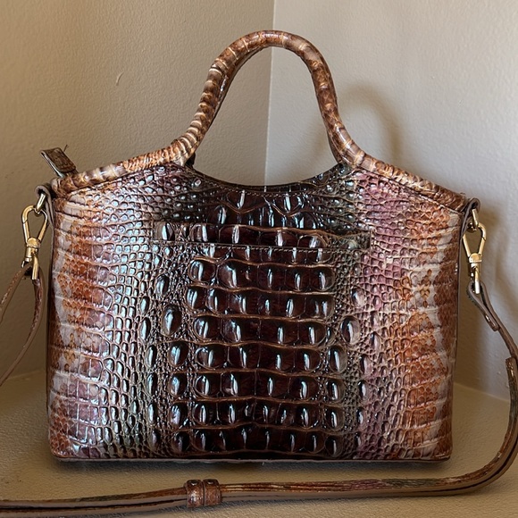 Brahmin Elaine Truffle Python crossbody bag - Picture 3 of 10